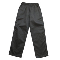 外貿春秋季大尺碼寬鬆直筒耐磨工裝褲純色休閒鬆緊腰闊腿褲滑板長褲