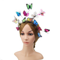 Женская Вуалетка в виде бабочки, обруч для волос с фото
