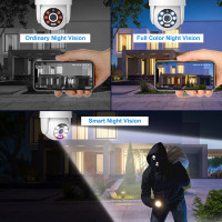 Misecu камера видеонаблюдения 4mp 8mp наружная водонепроницаемая wifi камера цветное ночное зрение автоматическое сопровождение видеонаблюдения на дом