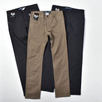 外貿美單 性價比好貨春季男士休閒百搭純色直筒長褲通勤休閒褲