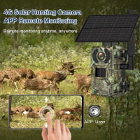 Охотничья ловушка на солнечной батарее 4 МП, уличная Водонепроницаемая камера с ночным видением, с датчиком движения и 4G Sim-картой, 14 МП