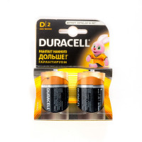 Батарейки DURACELL типа D/LR20 (большие) щелочные 1.5 вольта  2 шт. в упаковке