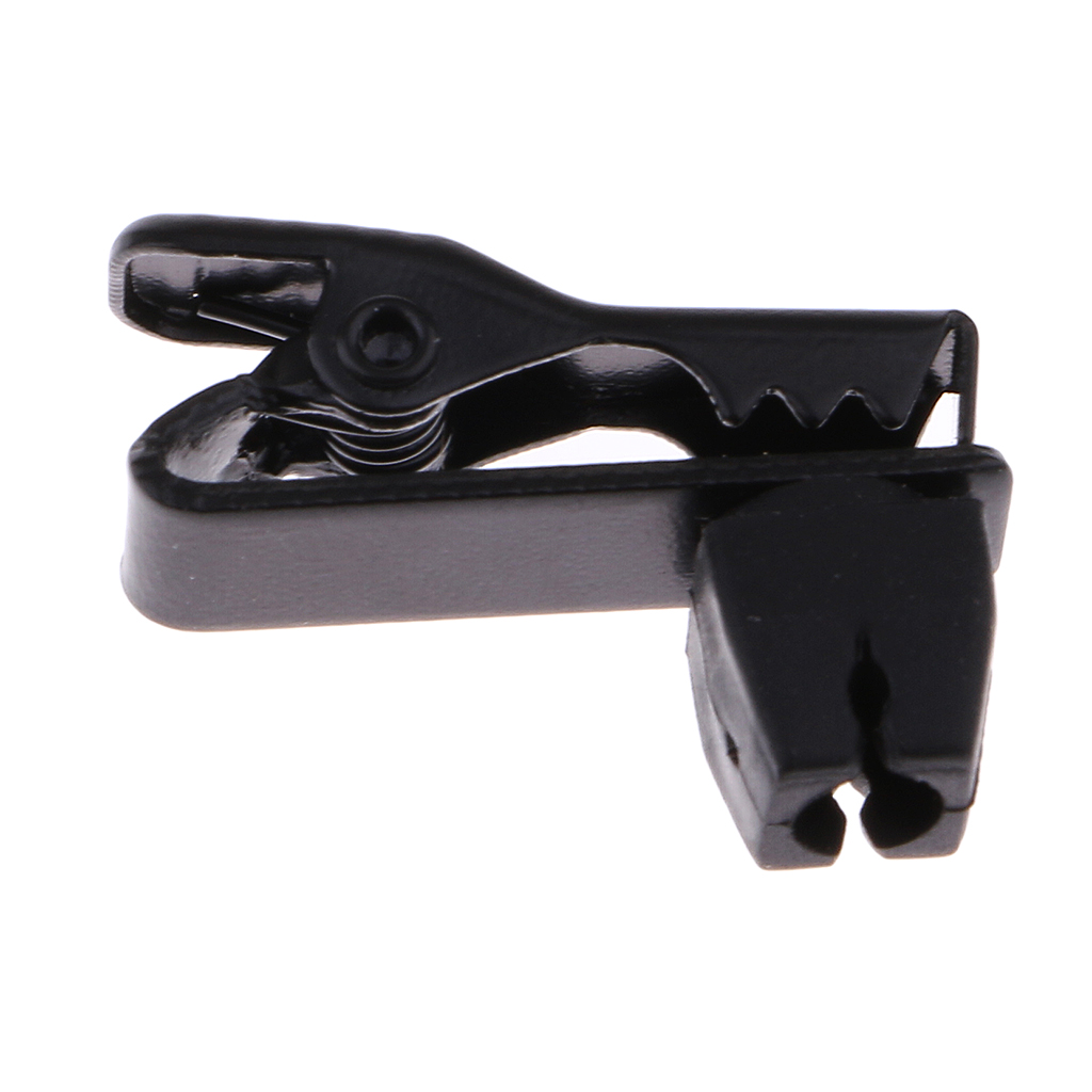 Black Metal Mini 5mm Lavalier Lapel Collar Clip Mic Holder for Microphone