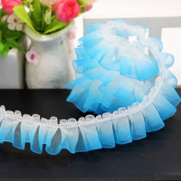 Кружевная ткань из шифона с градиентом радуги, ширина 2,5 см