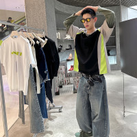 威廉威【光影博物館】不同材質碰撞時髦感260g棉短袖TEE