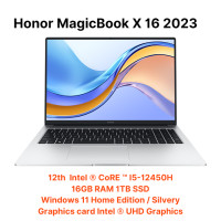 Новинка, Honor MagicBook X 16 2023, ядро 12-го поколения, стандартное напряжение, Φ 100% sRGB, тонкий аккумулятор для ноутбука