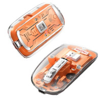 Беспроводная мышь RYRA M133, бесшумная перезаряжаемая прозрачная мышь, совместимая с Bluetooth, для планшета, ноутбука, офиса