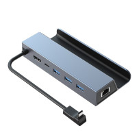 Док-станция 4K HD Type C с интерфейсом HDMI, PD,RJ45,USB2.0 для Nintendo Switch/OLED-палубы Macbook Samsung и т. д