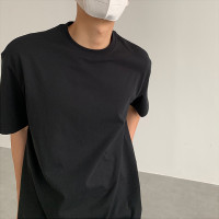 akinzhi 260g純色短袖T恤打底衫重磅男基礎圓領T恤女情侶ins春夏