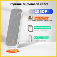 Портативный мини-термопринтер A40 304 точек на дюйм с поддержкой термобумаги, без чернил, беспроводной мобильный принтер Word/TXT/PDF, фотопринтеры для офиса