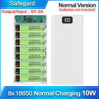 Внешний аккумулятор без аккумулятора 18650, внешний аккумулятор с внешним аккумулятором 22,5 Вт, коробка для хранения PD QC3.0, зарядное устройство с двумя USB-портами типа C, быстрая зарядка 5 В для телефонов