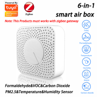 Датчик контроля качества воздуха Zigbee Tuya 3,0, датчик температуры и влажности воздуха 5 в 1 для умного дома