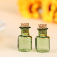 Миниатюрные стеклянные бутылки с пробкой