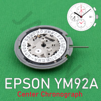 Механизм YM92, Япония, механизм EPSON YM92A, маленькие стрелки на 6.9.12, Аналоговый кварцевый механизм 12 дюймов, центральный секундный хронограф