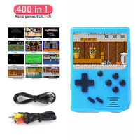 Портативная мини-видеоконсоль GAMINJA GC27, цветной экран 2,4 дюйма TFT, игровой плеер для детей, AV-выход, 400 встроенных ретро-игр