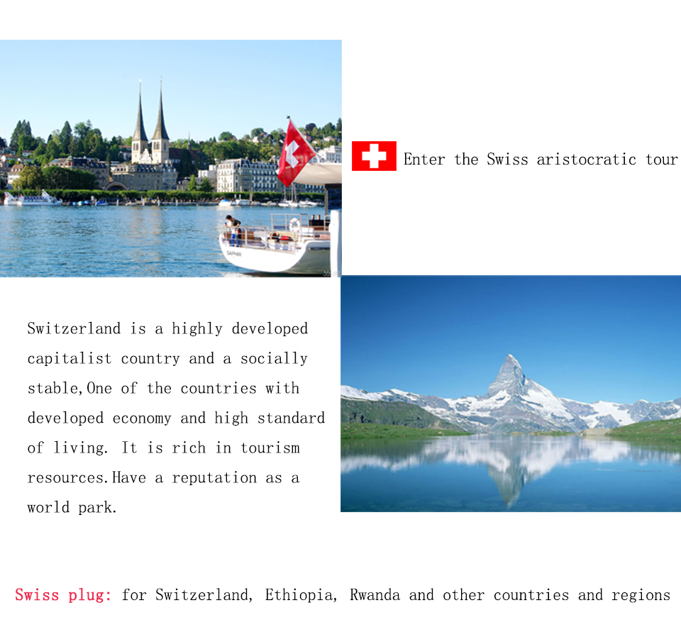 USAUUKEU to Swiss Adaptor Swiss plug Travel Converter Adapter Household Plugs Power Adapter charger Swiss tourism conversion (3)