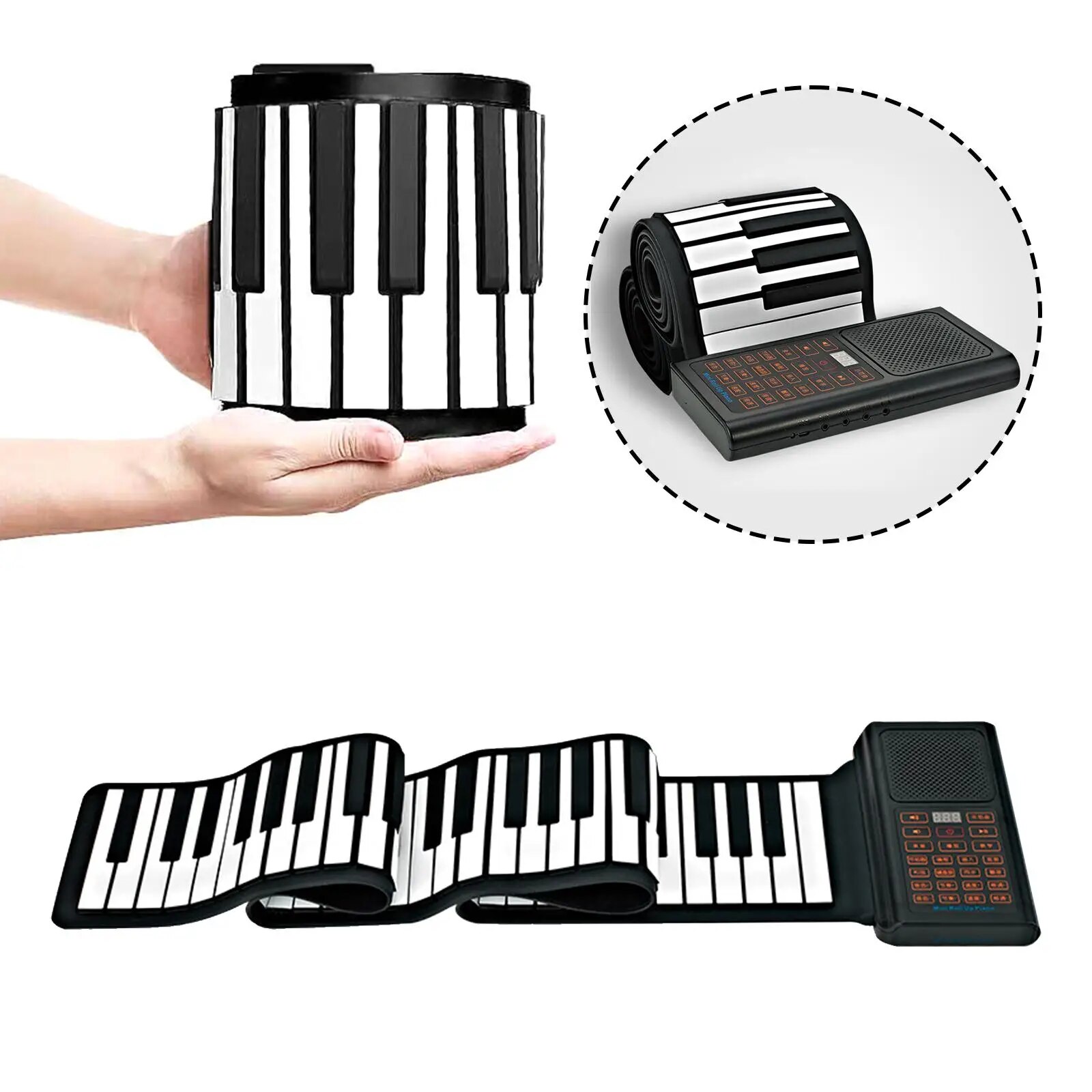 88 Keys Roll up Flexible Piano Travel Piano Silicone Electronic Piano for Kids for Home Gifts Holiday Gift Children Adults