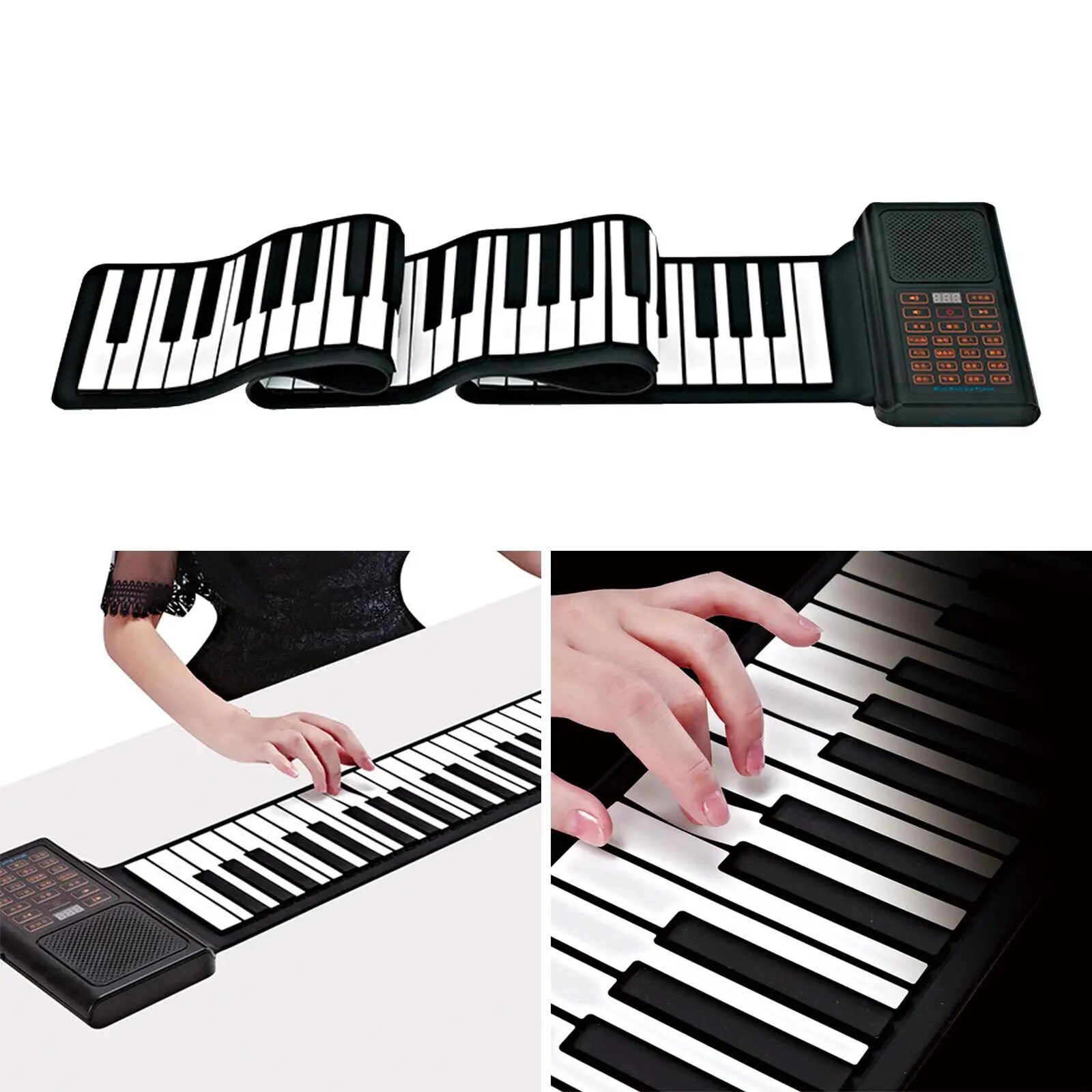 88 Keys Roll up Flexible Piano Travel Piano Silicone Electronic Piano for Kids for Home Gifts Holiday Gift Children Adults