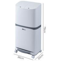 Удобное Новое ведро для мусора, Сортировочная мусорная корзина с колесиком, пластиковая кухонная корзина для мусора, угловая корзина для переработки, пресс, открытый ведро для хранения