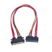 SATA 22 Pin Male To Female Расширение Sata кабель SATA 3 III 22 Pin Male to Female 7 + 15 Pin SATA Data Power Combo удлинительные кабели