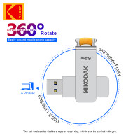 Металлический мини USB флеш-накопитель KODAK K133, 256 ГБ, 128 ГБ, 64 ГБ, 32 ГБ, 16 ГБ