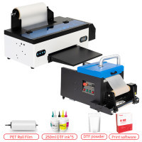 Принтер DTF A3 L1800 DTF для переноса пленки, принтер с Порошковым шейкером для футболок, одежды, ПЭТ, пленочная печать, машина для печати на футболках A3