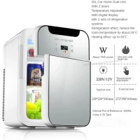 Мини-холодильник двойного назначения 20 л/12 л, домашние/Автомобильные Однодверные холодильники, морозильная камера, охлаждающий отопительный ящик, холодильник, одноъядерный/двухъядерный