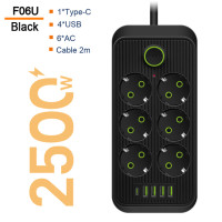 Сетевой удлинитель для розеток переменного тока с 4 USB-портами