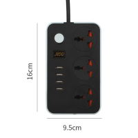 Сетевой удлинитель с 6 USB-портами и 3 портами