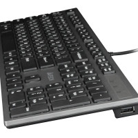 Клавиатура A4Tech KV-300H серый/черный USB slim