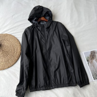 值得推薦。外貿原單防風衣 連帽純色長袖上衣外套可情侶6F1/61750