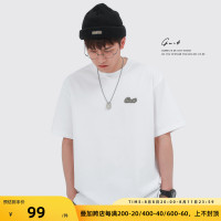 GWIT 夏季新款潮流體恤半袖潮牌情侶基礎款打底純色純棉短袖T恤男
