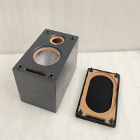 3-дюймовый двухсторонний динамик KYYSLB, Корпус Корпуса корпуса для самостоятельной сборки, деревянный усилитель, чехол для домашнего звука, деревянный громкий динамик HIFI, Корпус Корпуса