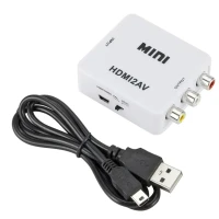 WvvvMv HDMI-совместимый с RCA видео композитный преобразователь коробка 1080P HDMI-совместимый AV CVSB L/R скалер адаптер поддержка NTSC PAL