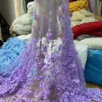 Кружевная ткань с бисером