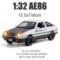 Модель спортивного автомобиля Toyota AE86 из сплава, коллекционная игрушка с литыми линиями, имитация рулевого управления, детская игрушка, супер Гоночные Игрушки, коллекционные подарки, 1/24