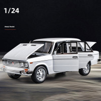 1: 1 русский автомобиль LADA 2106 из сплава, литой игрушечный автомобиль, модель автомобиля со звуком и светильник, детская игрушка, коллекционные предметы, подарок на день рождения