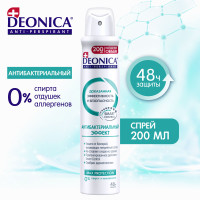 Дезодорант женский Деоника Антиперспирант Антибактериальный эффект, спрей 200 мл