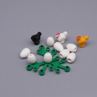 Куриные цыплята строительные блоки MOC животные ферма город аксессуары член куриные яйца детали кирпичи для детей Подарки DIY игрушки