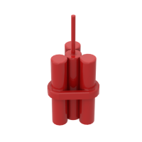 Радужная свинья кубики MOC 64728, динамитная игрушка для строительных блоков, детали «сделай сам», строительство, рождественские подарочные игрушки