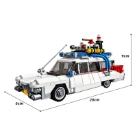 Технические автомобили, город, Ghostbusters, модель Ecto-1, строительные блоки, создатели MOC, кирпичи для фильмов, автомобили, DIY, обучающие игрушки для детей