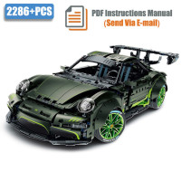Технический эксперт 2286 шт. городской знаменитый спортивный автомобиль модель строительные блоки MOC RSR гоночный автомобиль кирпичи игрушки подарки для детей взрослых мальчиков