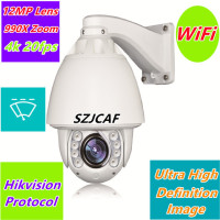 Скоростная купольная IP-камера с датчиком движения, 12 МП, 4K, POE, PTZ, Wi-Fi