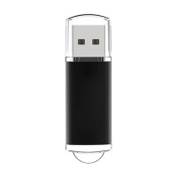 Металлический USB флеш-накопитель с прозрачной крышкой, объем памяти 64 Мб-4 Гб