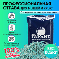 Отрава для мышей и крыс мумифицирующая грызунов гранулы голубые 500 грамм