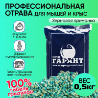 Отрава для мышей и крыс мумифицирующая грызунов зерно голубое 500 грамм