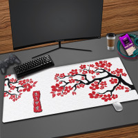 Коврик для мыши Sakura, игровые коврики для мыши, коврик для мыши 900x400 с цветочным рисунком XXL, большой коврик для мыши с клавиатурой, Настольный коврик для компьютера