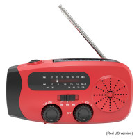 Многофункциональное радио с солнечной батареей, динамо-радио с ручкой, FM AM NOAA, погодные радиостанции, аварийный фонарик, зарядное устройство USB для телефона, внешний аккумулятор