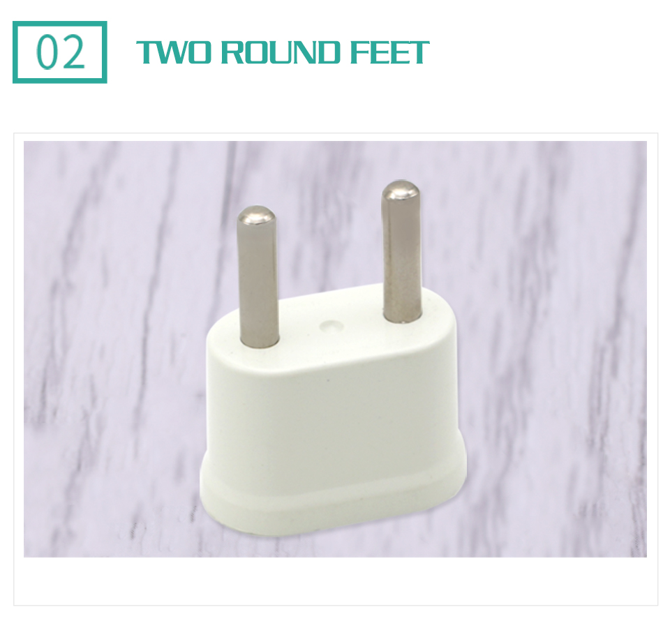 EU Adapter Plug USA to Euro Europe Travel Wall Electrical Power Charge Outlet Sockets US China to EU 2 Round Pin Plug Socket (10)