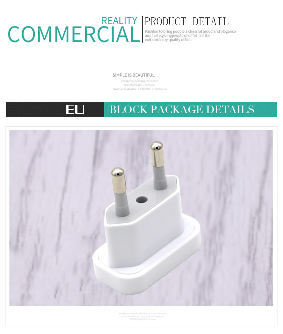 1PC US To EU Plug USA To Europe Travel Wall AC Power Plug Safety Door Design Charger Outlet Adapter Converter 2 Round Pin Socket (4)